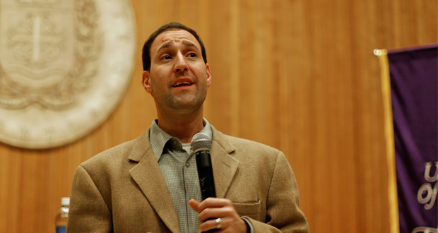 A still image of Brett Sokolow speaking before an audience.